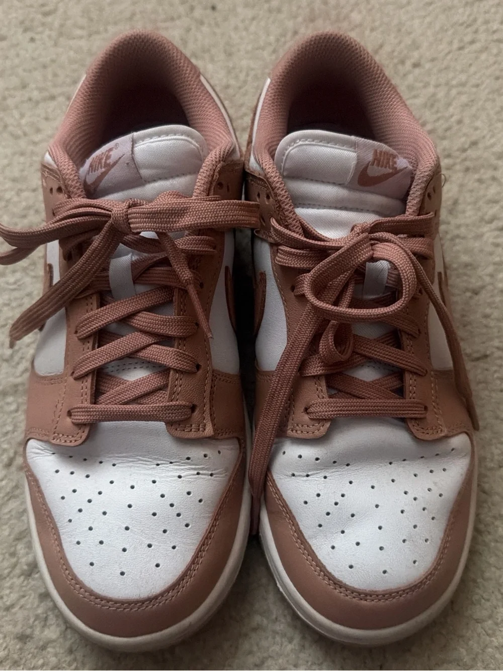 Nike Women's Low-Top Sneakers in Rosewood and White